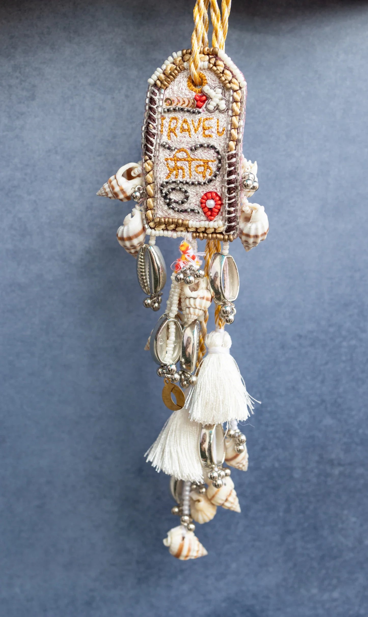 TRAVEL FREAK Golden Beaded Lumba rakhi