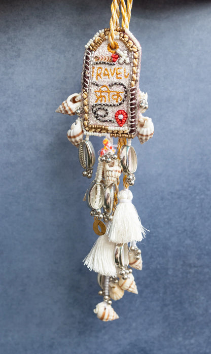 TRAVEL FREAK Golden Beaded Lumba rakhi