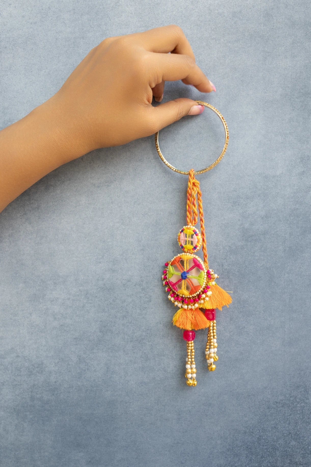 Colorful Beaded Lumba rakhi