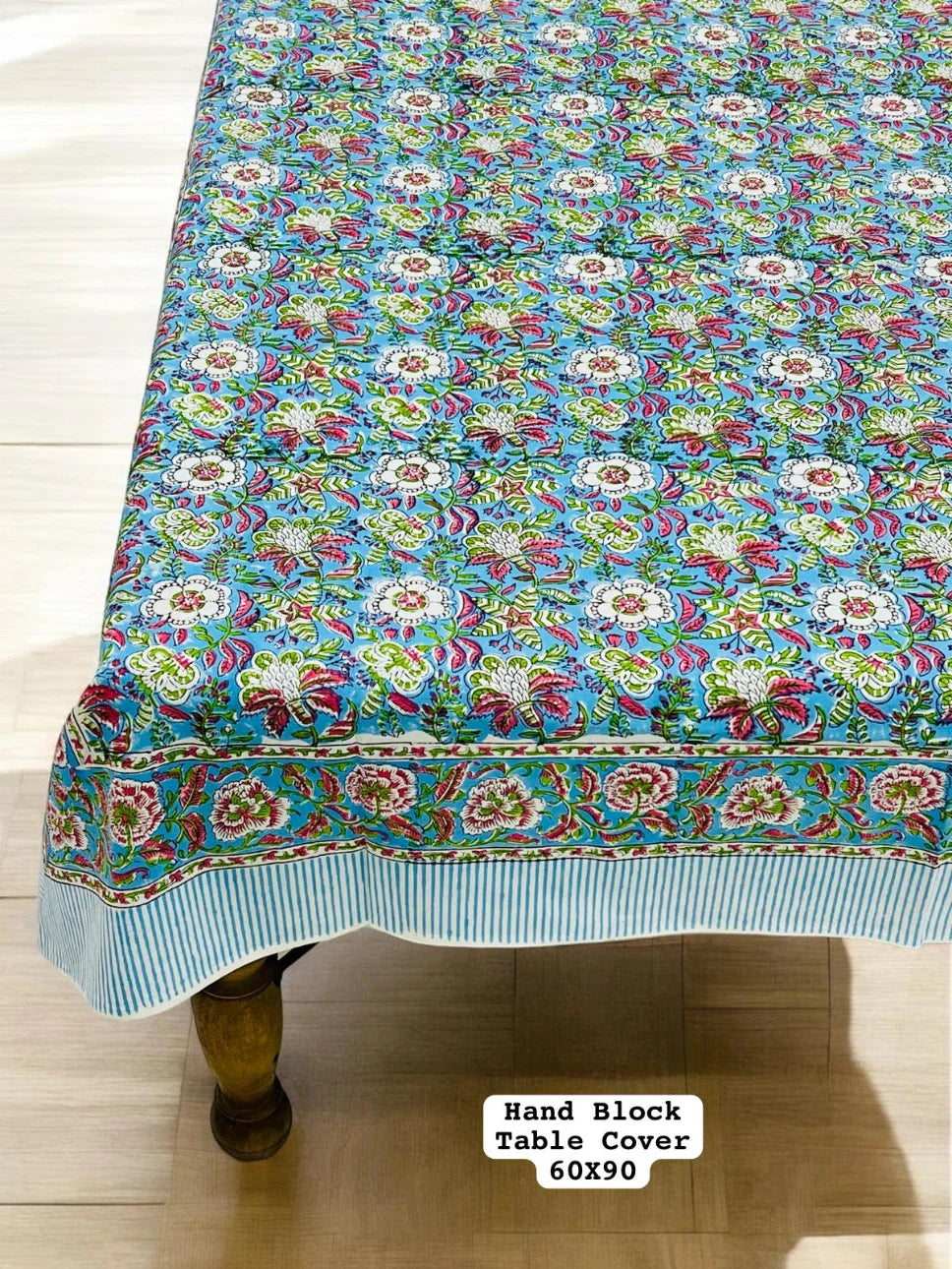 Hand-Block Printed Premium Dinning Table Cover For 6 Seater