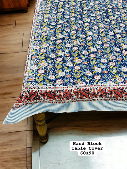 Jaal HandBlock Printed Premium Dinning Table Cover For 6 Seater