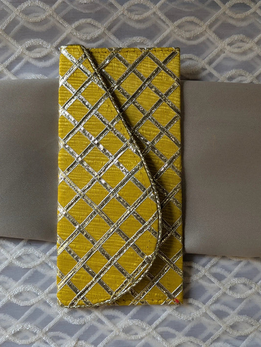 Gotta Patti Yellow Colour Fancy Envelope