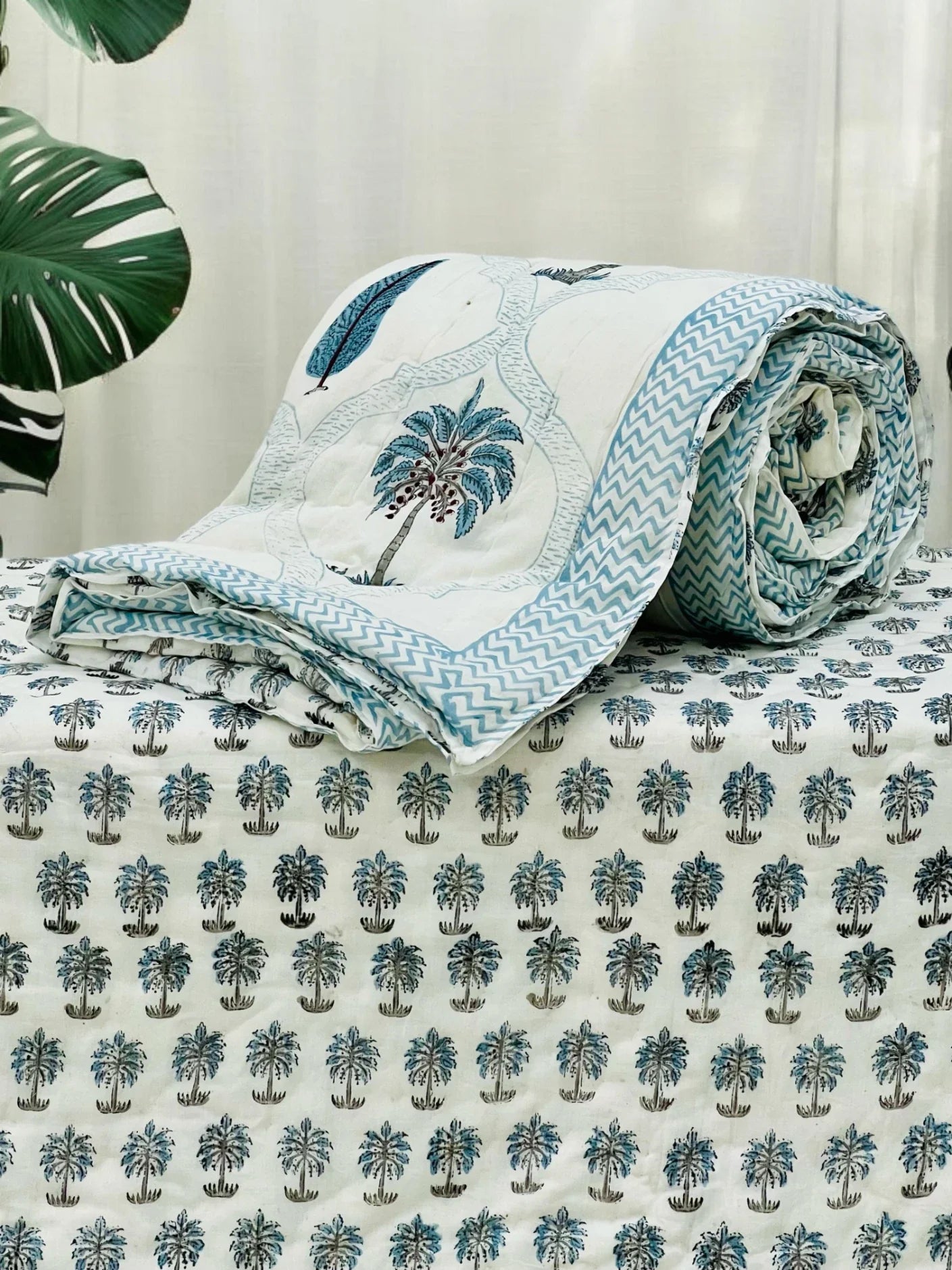 Reversible Single Bed Hand Quilt/Ac Comforter JH005