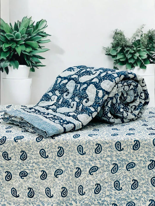 Reversible Single Bed Hand Quilt/Ac Comforter JH008