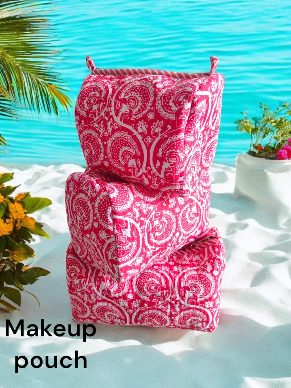 Quilted makeup pouches (Set of 3) MP006