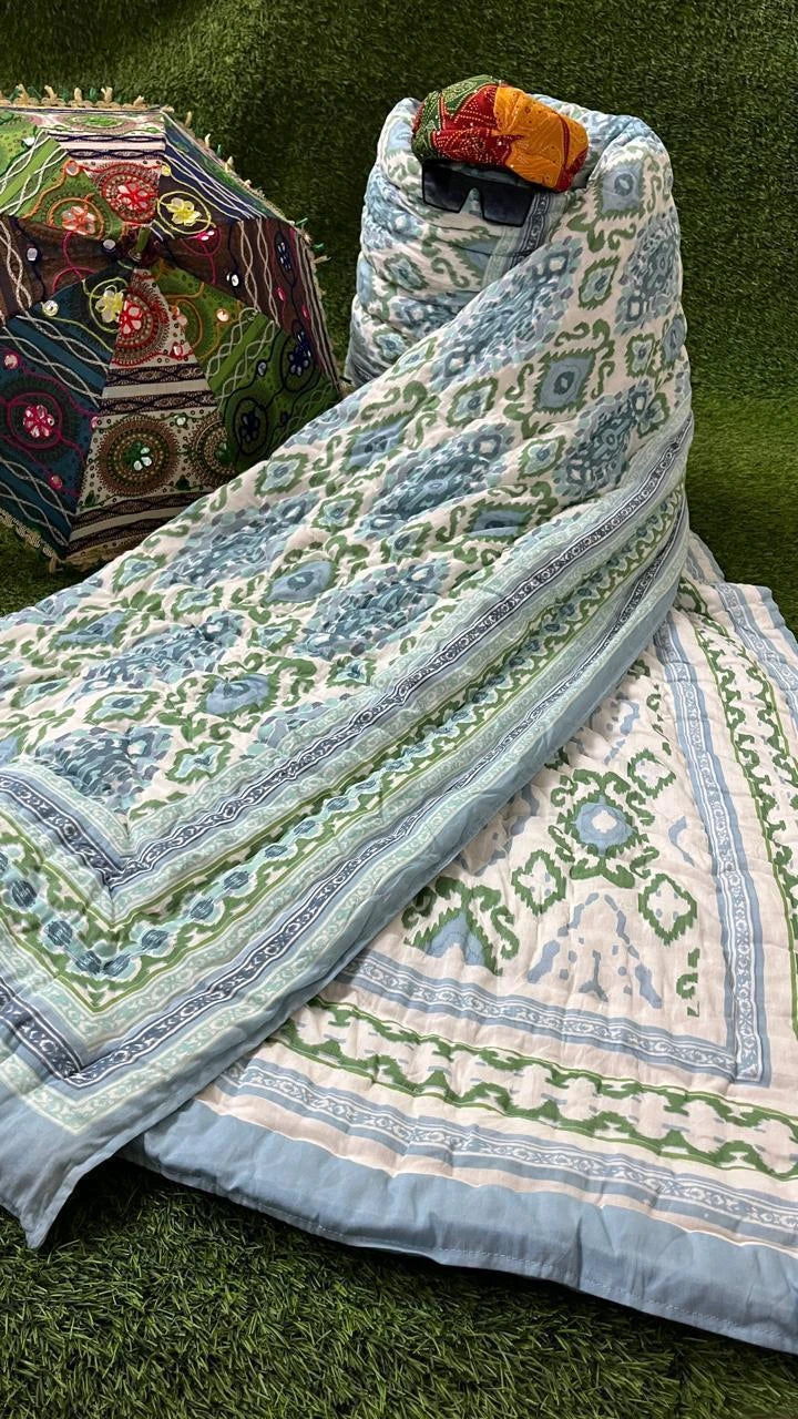 In Pastel Shades Croma Razaai Double Bed Quilts/Cotton Comforter/ AC Comforters