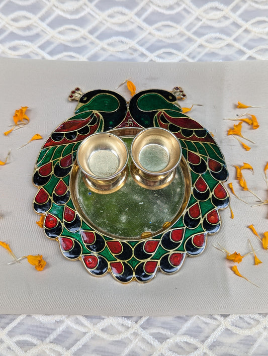 Peacock Roli Chawal Cum Rangoli