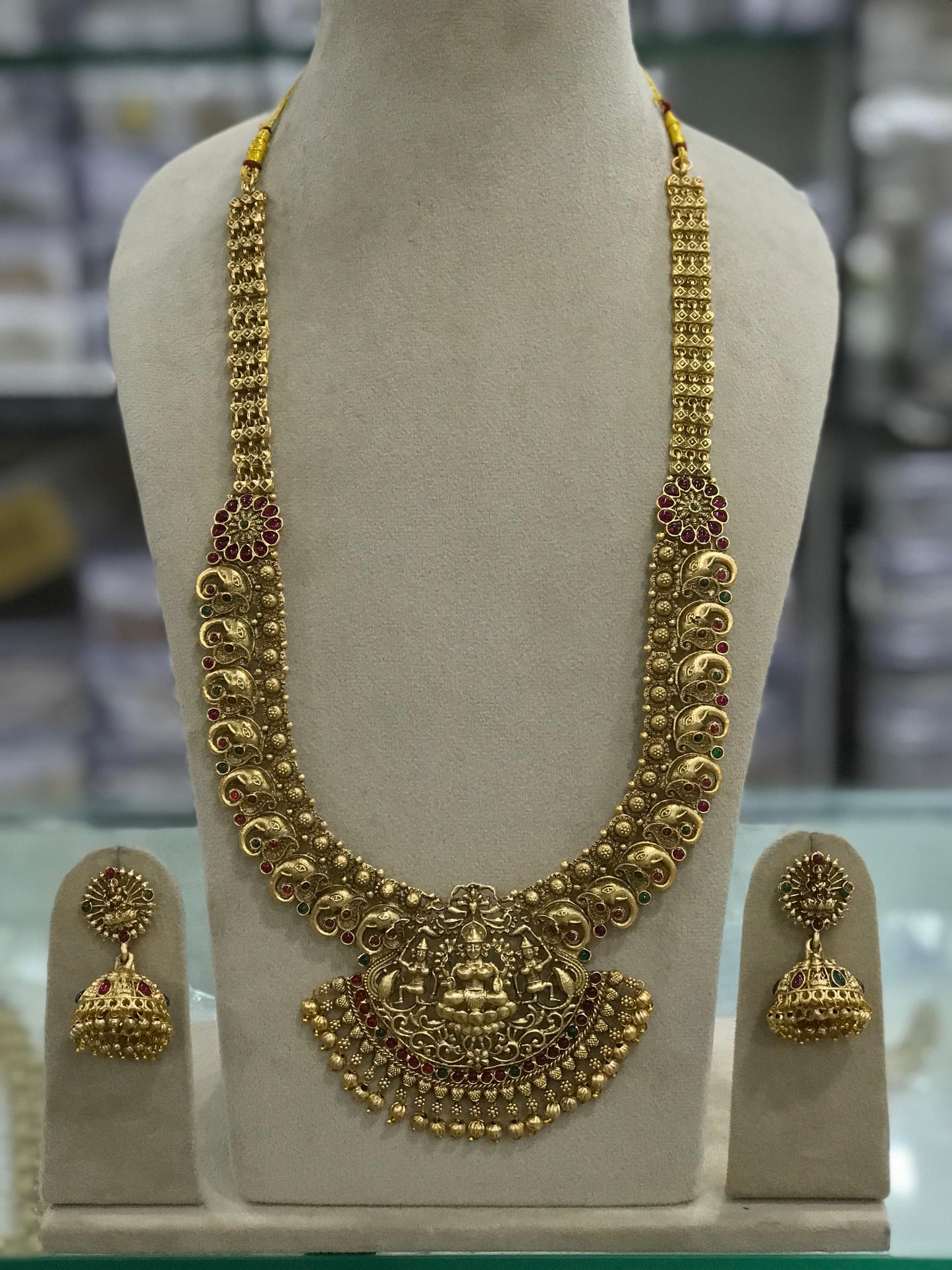 South Indian Jewellery Set with Earing